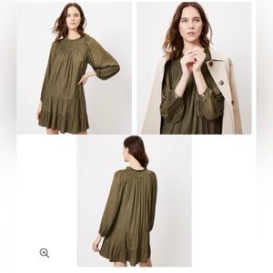 #251 LOFT Smocked Yoke Dress size S NWT